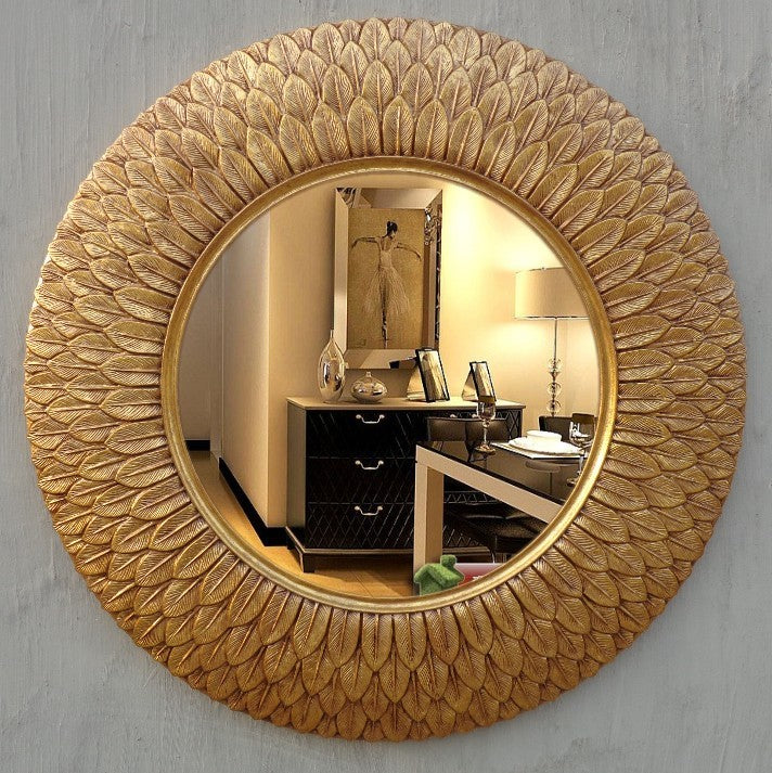 Vintage Luxe European Round Mirror