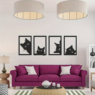 Nocturne Black Cat Metal Wall Art