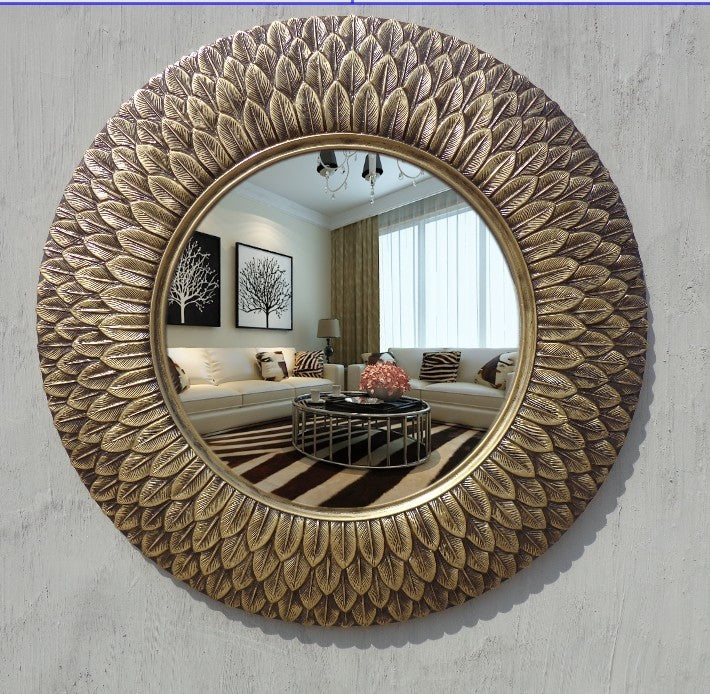 Vintage Luxe European Round Mirror