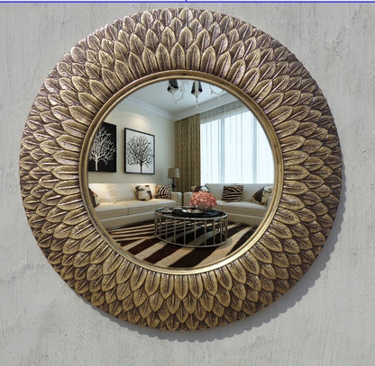 Vintage Luxe European Round Mirror