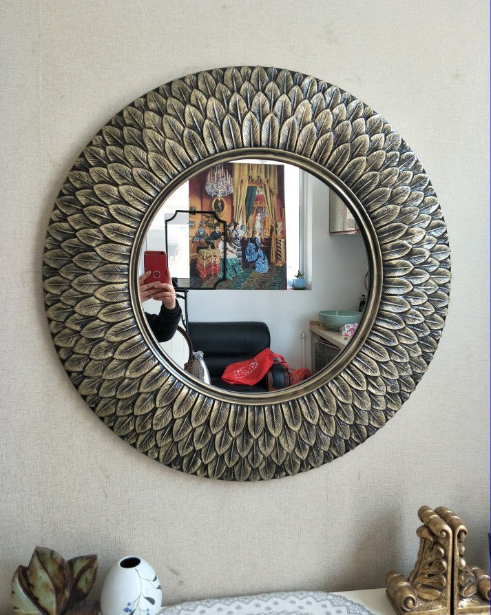 Vintage Luxe European Round Mirror