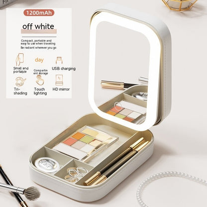 GlowCase™ LED Makeup Organizer with Mirror