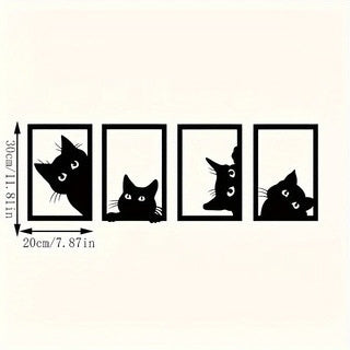 Nocturne Black Cat Metal Wall Art