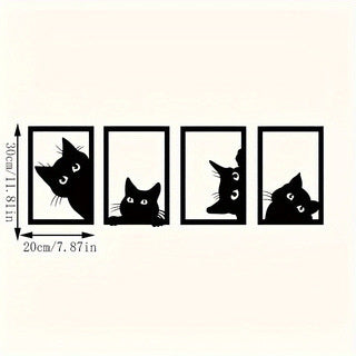 Nocturne Black Cat Metal Wall Art