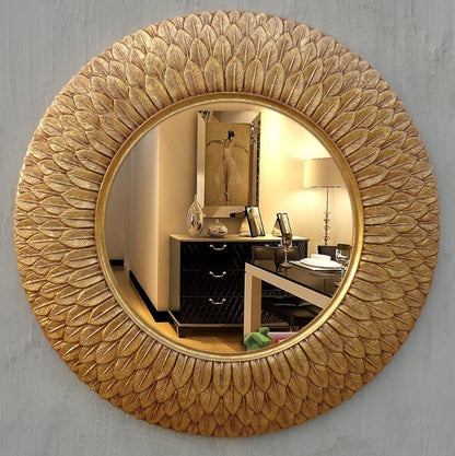 Vintage Luxe European Round Mirror