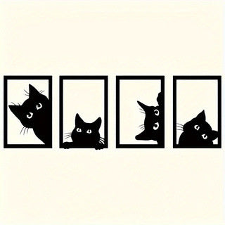 Nocturne Black Cat Metal Wall Art