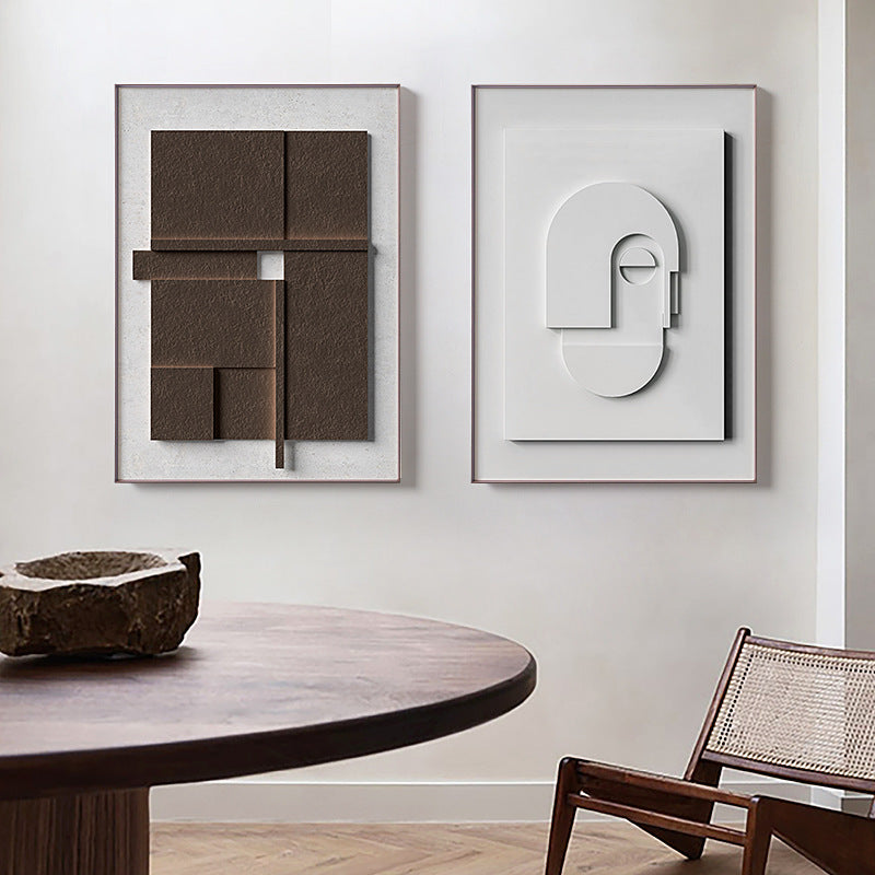 Echoes of Silence Abstract Geometric Canvas Art