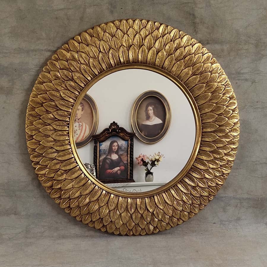 Vintage Luxe European Round Mirror