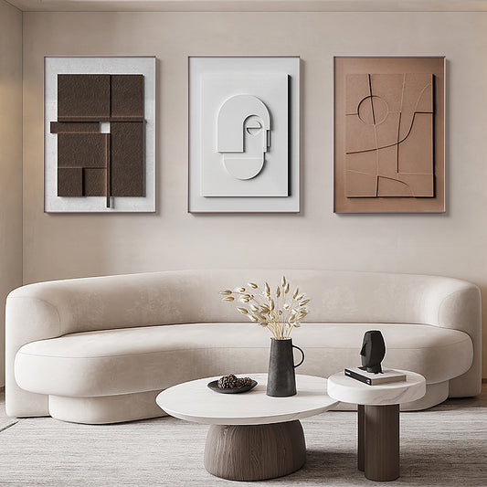 Echoes of Silence Abstract Geometric Canvas Art