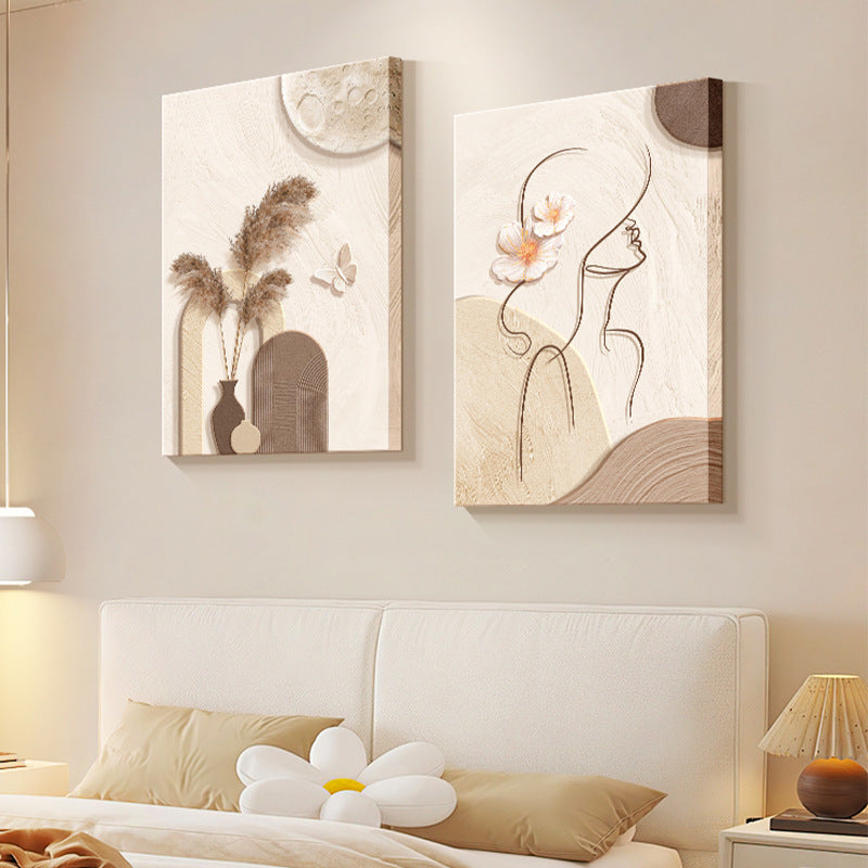 Elaré Cream Abstract Character Wall Art